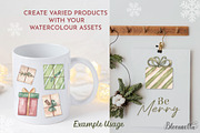 Watercolour Christmas Gifts Presents, an Object Graphic by Bloomella (Thumbnail 4 of 6)