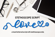 Stethoscope Script - A Nurse Font, a Script Font by CraftyLittleNodes (Thumbnail 1 of 10)