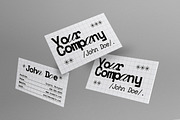 White Minimalist Business Card, a Business Card Template by graphicook (Thumbnail 1 of 3)