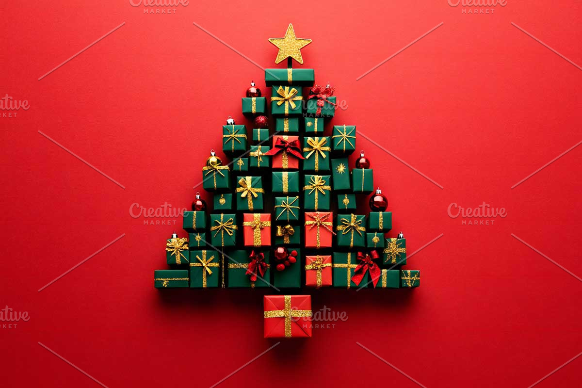 Creative Christmas Tree with Present, an Arts & Entertainment Photo by VetalStock (Photo 2 of 8)