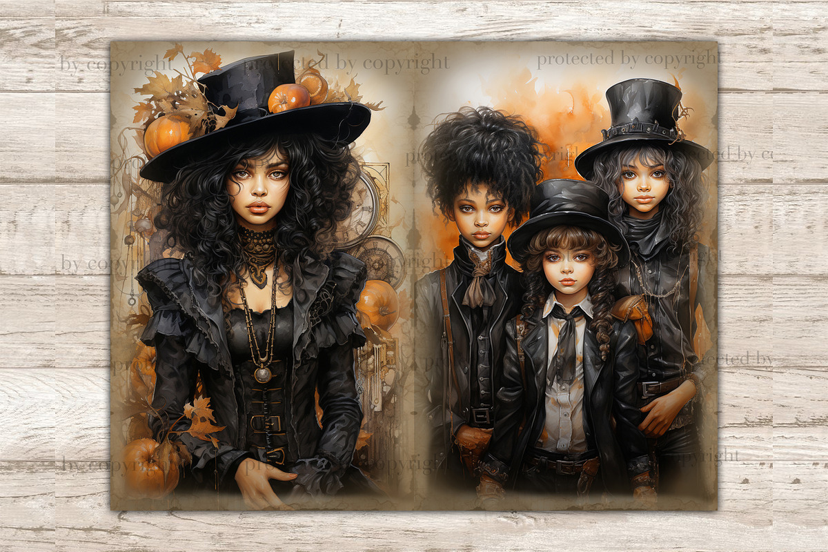 Halloween Journaling Pages, a Person Illustration by GlamArtZhanna (Photo 4 of 9)