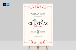 Christmas Welcome Sign Template, a Poster Template by BrandPacks