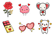 Valentines mail clipart, Valentines, an Illustration by CreationArt (Thumbnail 3 of 6)
