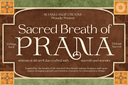 Prana - Sacred Vintage Duo, a Serif Font by Setara Langit CreativeStd (Thumbnail 1 of 12)