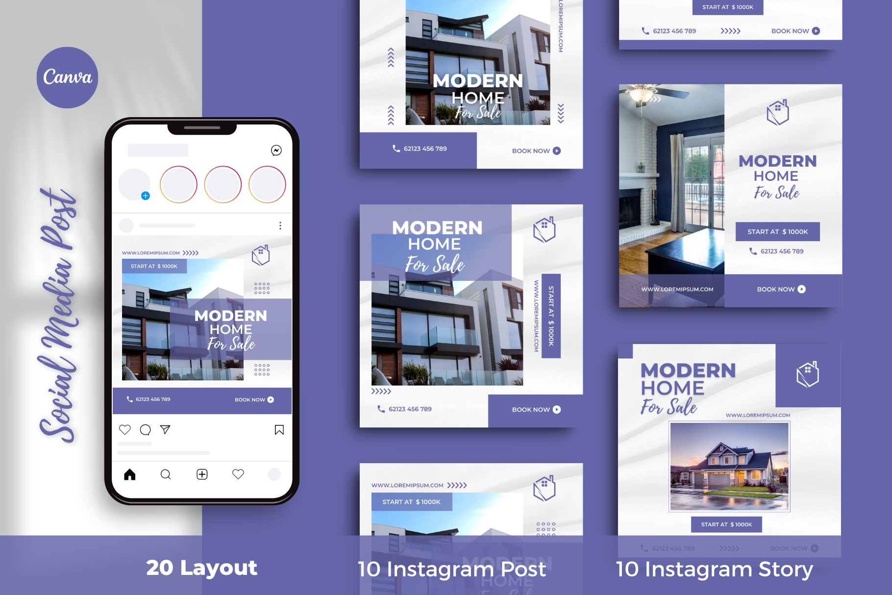 Instagram Real Estate Canva Template, a Social Media Template by Ridz ...