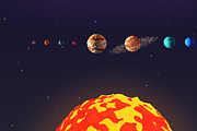 Low poly solar system, an Environmental 3D Model by Anton Moek (Thumbnail 3 of 7)