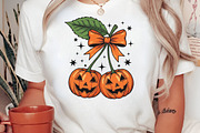 Pumpkin Cherries Halloween Bow Fall, an Illustration by Craft Nest (Thumbnail 2 of 7)