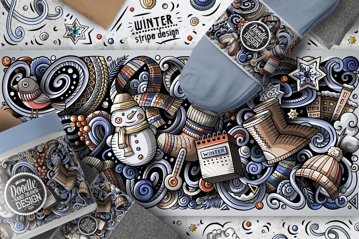 Winter Doodle Big Pack, a Decorative Illustration by BALABOLKA (Photo 6 of 12)