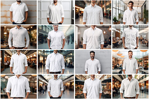 Man Shirt Mockup Picture Bundle