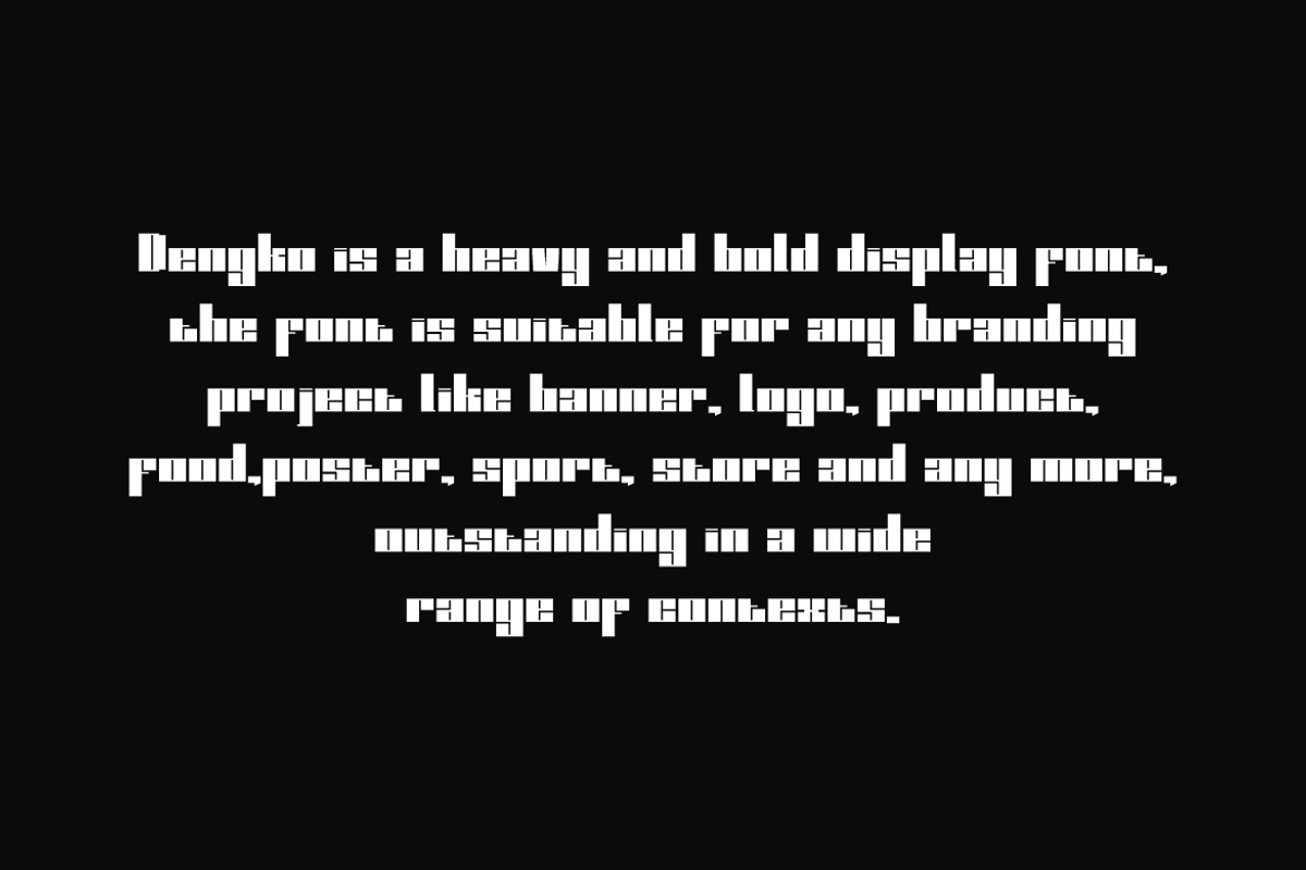 Dengko - Heavy Sans Serif Font, a Sans Serif Font by QR Design Studio (Photo 4 of 7)