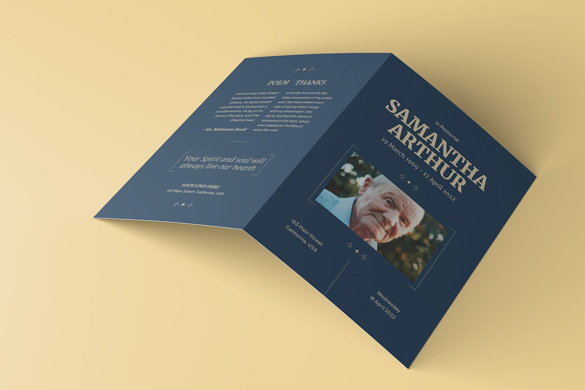 Funeral Program Template, a Brochure Template by Neermana (Photo 2 of 4)