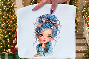 Quirky Cute Little Girl Clipart, an Illustration by Craft Nest (Thumbnail 6 of 10)