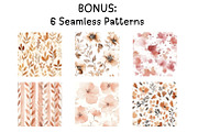Boho Floral Rainbow Clipart, an Illustration by PassionPNGcreation (Thumbnail 6 of 12)