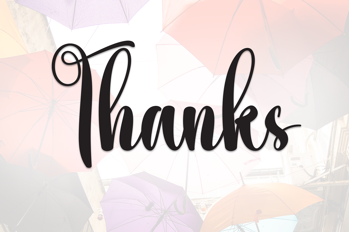 Umbrella | Script Font, a Handwritten Font by Scratchones (Photo 9 of 9)