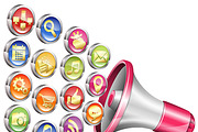 Megaphones, a Technology Illustration by TAlex (Thumbnail 5 of 6)