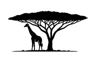 Giraffe Safari Silhouette Vector Bun, an Illustration by Designer_Momina (Thumbnail 7 of 51)