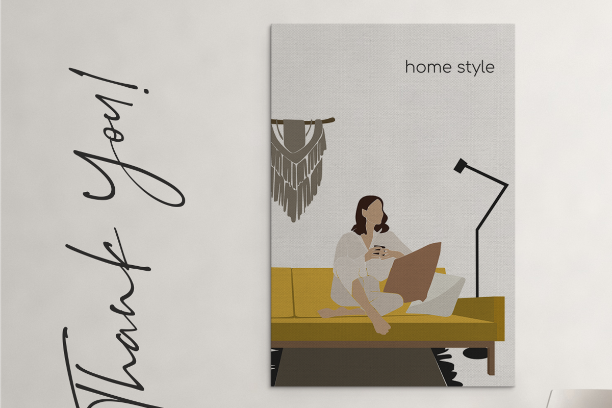 Abstract people, Women at home, a Person Illustration by Yana_mide (Photo 7 of 7)