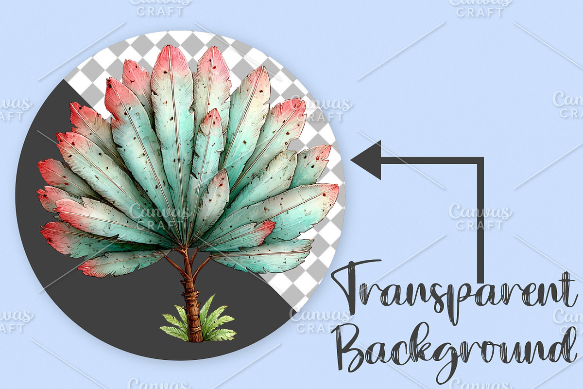 Whimsical Summer Beach Palm Tree PNG, an Illustration by Canvas Craft (Photo 2 of 7)