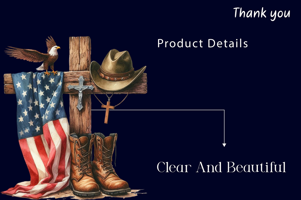 Memorial Day Cross Clipart, a Work Illustration by Dream Creation (Photo 5 of 5)