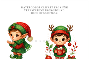 73 Elf Clipart Set, a Decorative Illustration by Pati Charm Studio (Thumbnail 2 of 8)