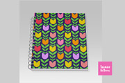 Mid Mod Flowers Patterns Collection, a Pattern Graphic by Yasmine Patterns (Thumbnail 6 of 8)