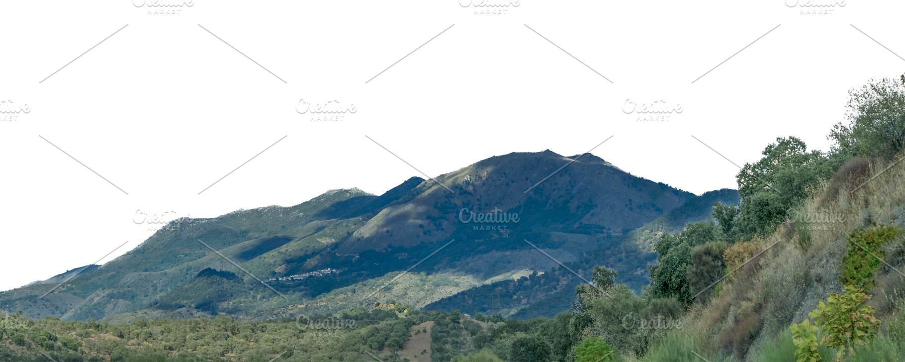 Mountain landscape isolated photo, a Nature Photo by DanFLCreativo