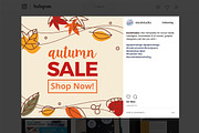 Autumn / Fall Social Media Templates, a Social Media Template by Esui Studio (Thumbnail 8 of 10)