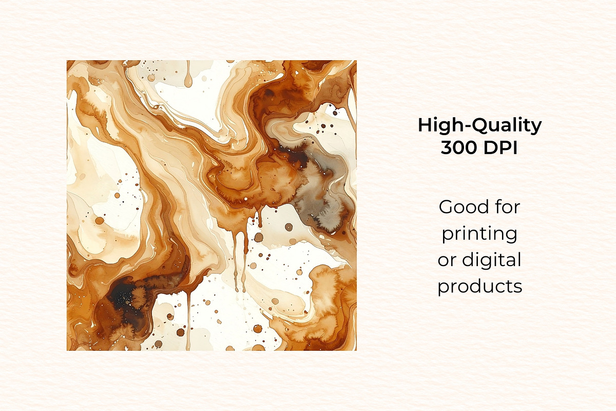 Coffee & Cream Seamless Patterns, a Pattern Graphic by Anna Design Studio (Photo 4 of 6)