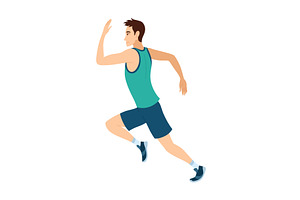 Marathon race. Man running to finish, a Sport Illustration by the8monkey