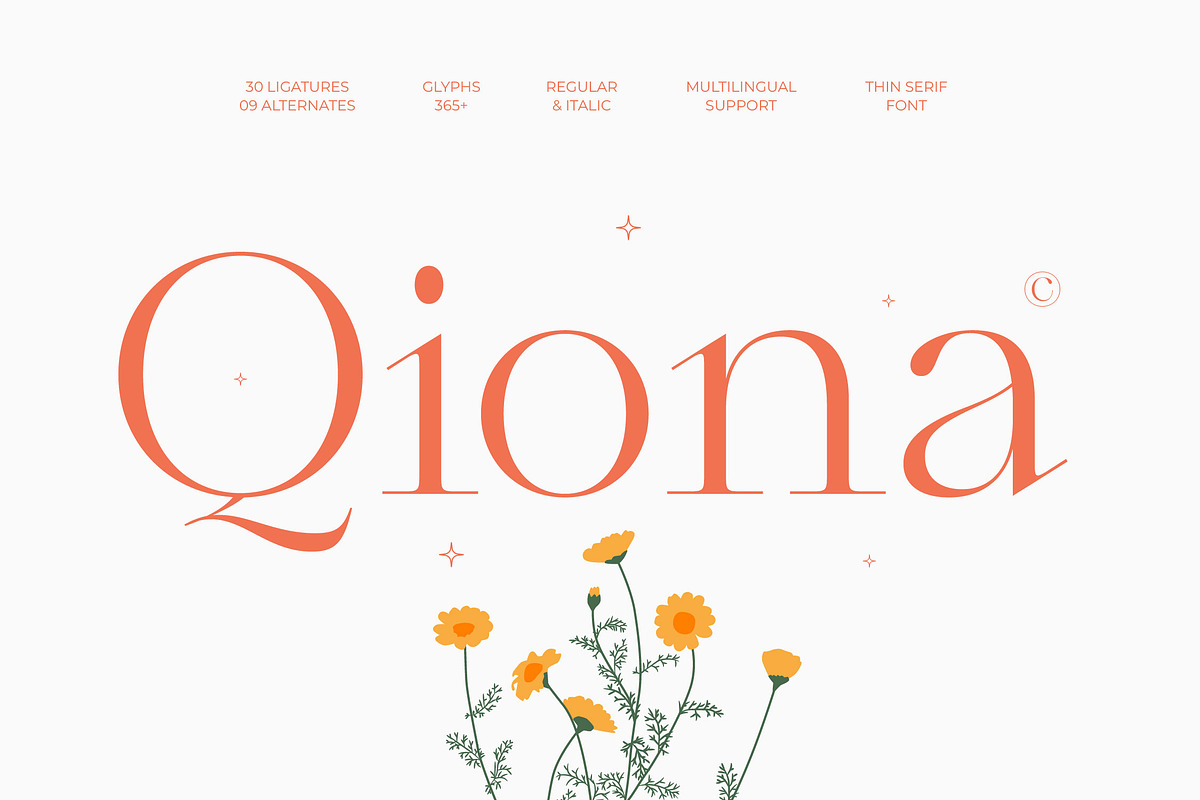 Qiona Elegant Modern Serif Font, a Serif Font by timelesstype.co (Photo 1 of 20)