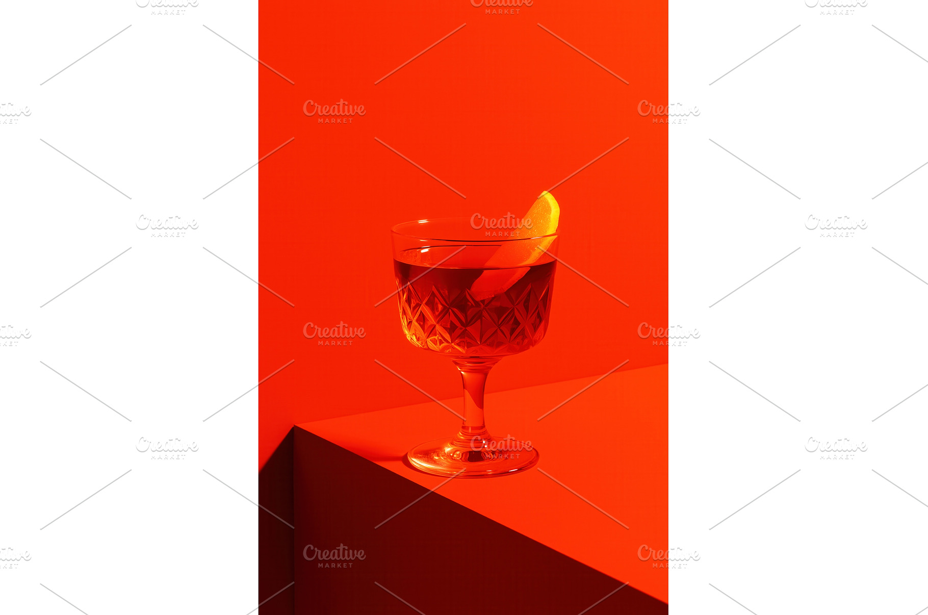 A crystal glass with a cocktail and, a Food & Drink Photo by Sergey Kotenev