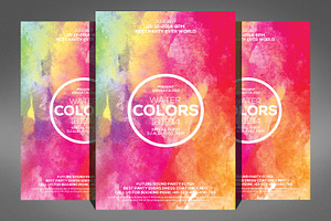 Watercolor Flyer Psd