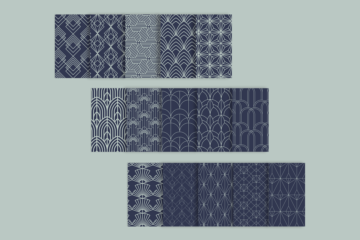 Geometric Art Deco Patterns V2, a Pattern Graphic by Firowerk (Photo 8 of 8)