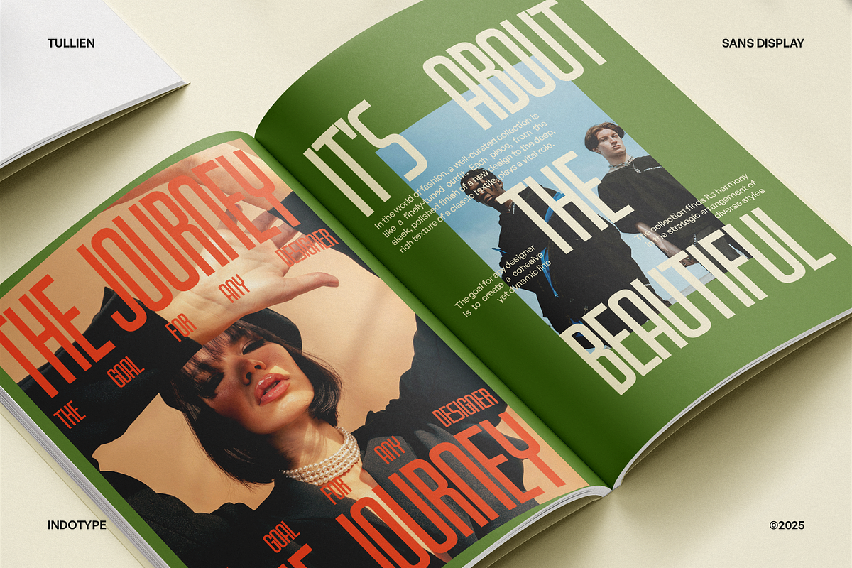 Tullien - Geometric Interlock Sans, a Font by Indotype Foundry (Photo 9 of 10)