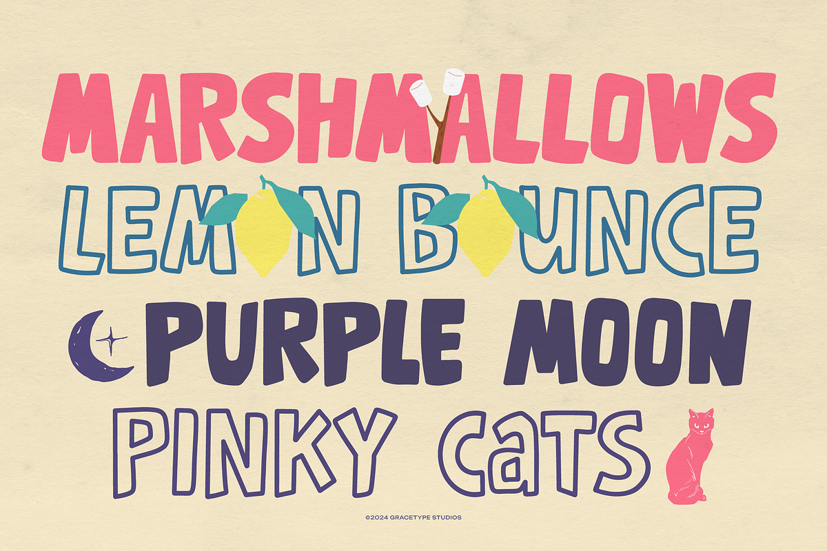 Wubbo Jumble | Hand Drawn Font, a Handwritten Font by gracetype_studio (Photo 9 of 12)