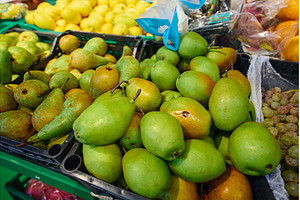 Bright green and yellow pears are, a Food & Drink Photo by darksoul72
