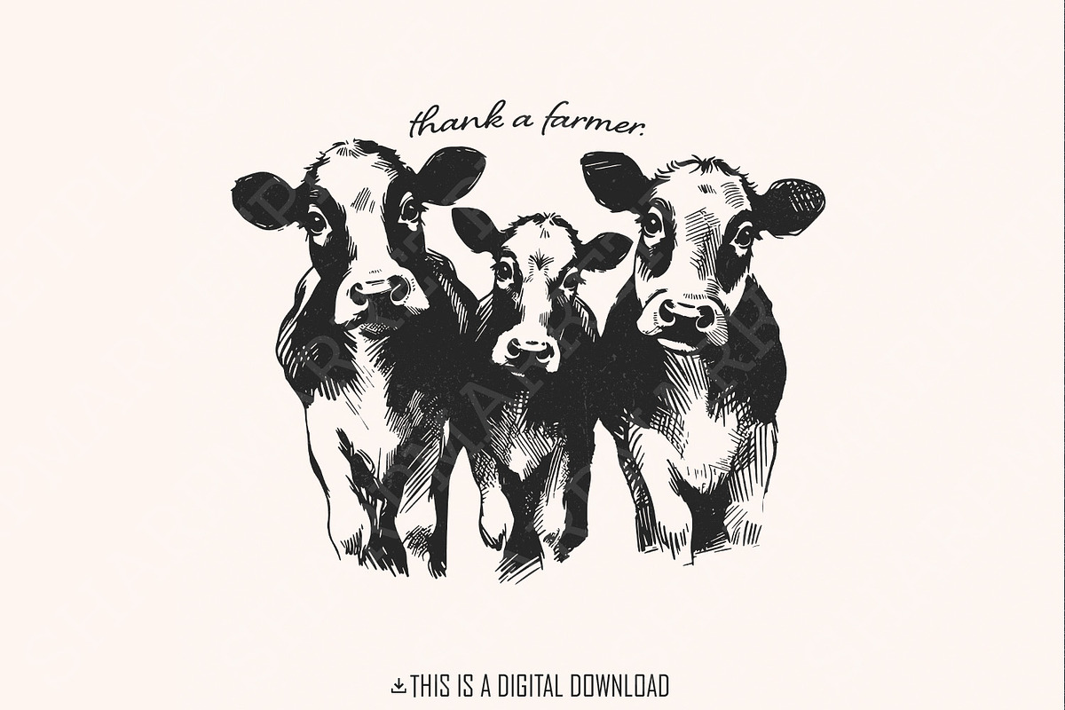 Thank a Farmer PNG, Digital, an Illustration by SharpMarketplace (Photo 1 of 9)