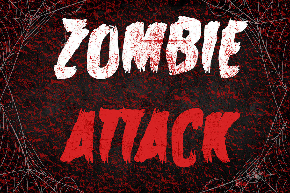 Zombie Attack Halloween Font, a Font by vladocar (Photo 8 of 8)