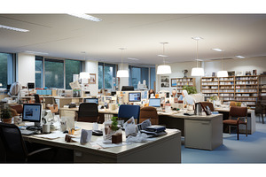 files work office background ai, a Technology Photo by pikepicture