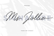 Ms. Jollie Signature, a Script Font by FadeLine Studio (Thumbnail 1 of 9)