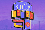Stellar Swing - Mid Century Font, a Serif Font by HipFonts (Thumbnail 1 of 8)