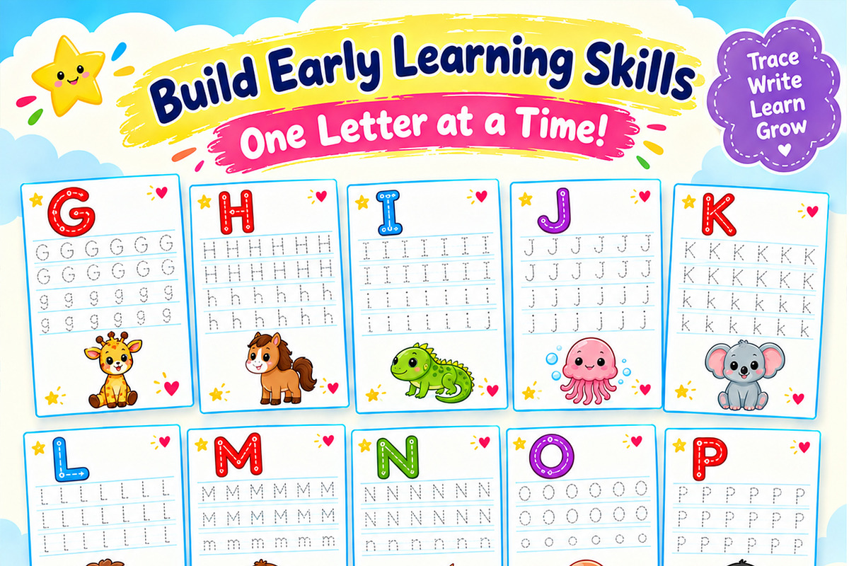 Alphabet Tracing Workbook A to Z, an Education Illustration by Mohammad Sarfaraz (Photo 5 of 13)