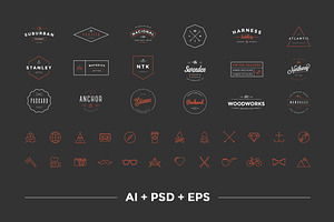 Hipster Vintage Logo Pack