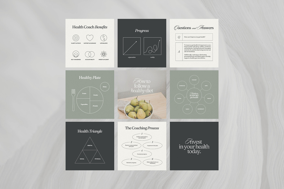 Health Coach Template - Canva, a Social Media Template by Willoe Studio (Photo 2 of 12)