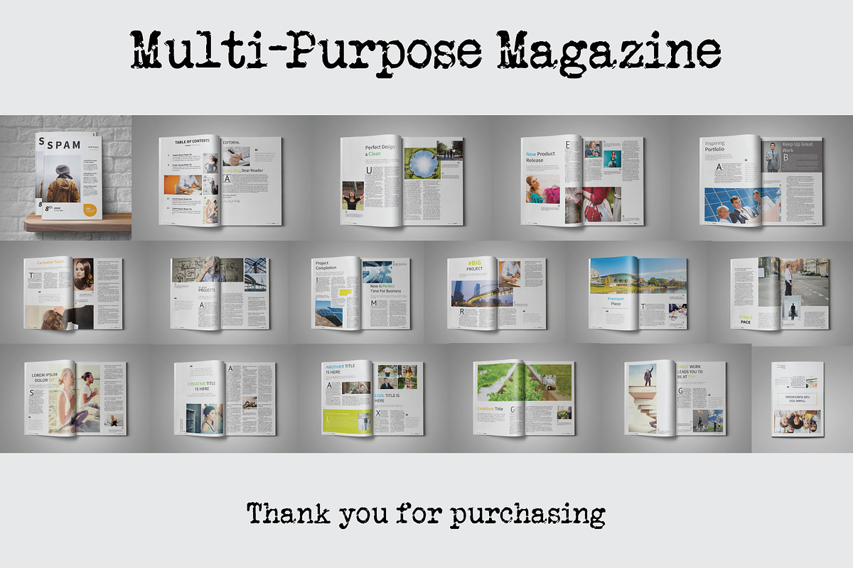 Mega Big Magazine Template Bundle, a Magazine Template by GreenDesign (Photo 4 of 5)