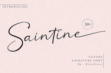 Saintine | Classy Signature Font