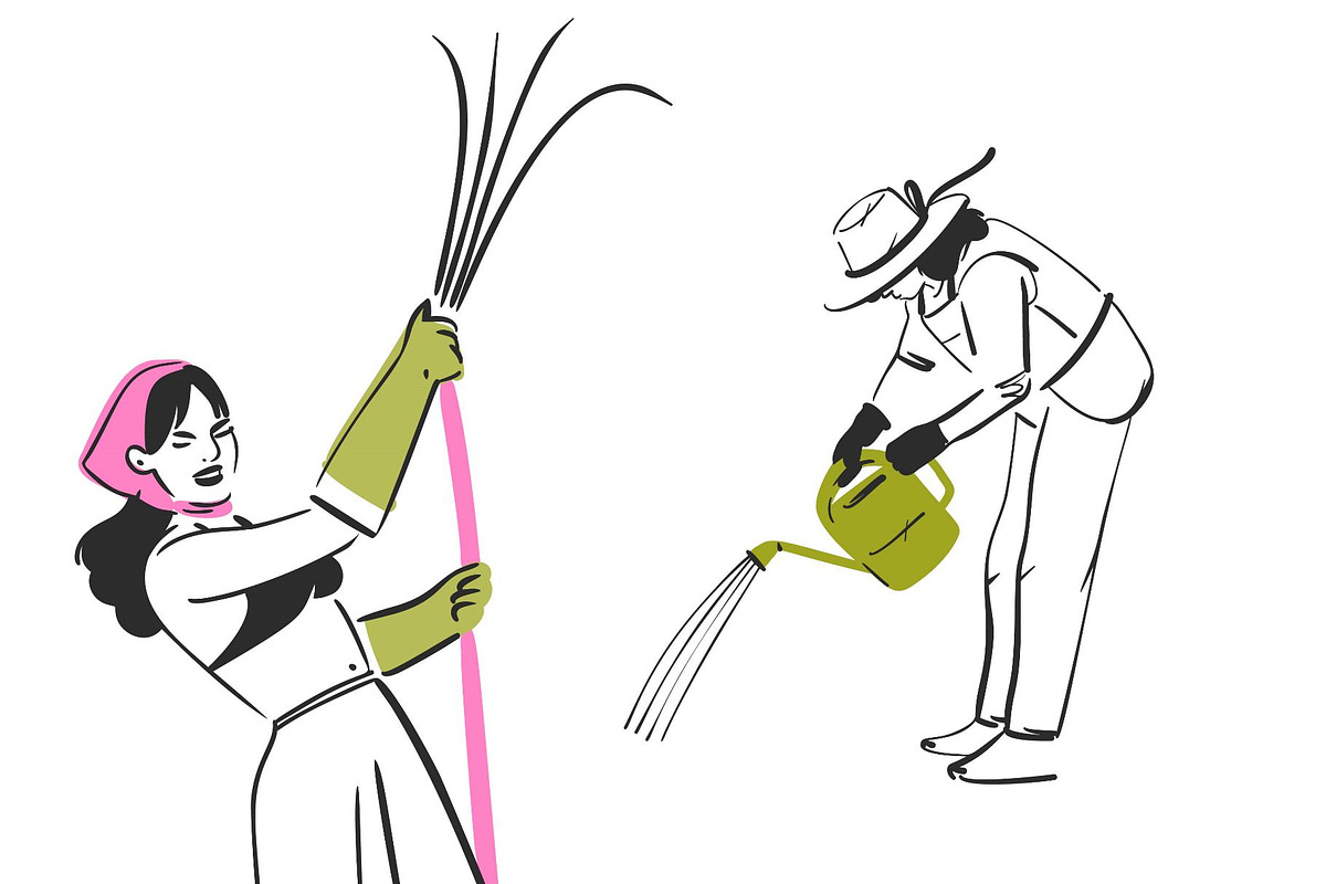 People watering plants set, a Person Illustration by Anastasy_helter (Photo 3 of 7)