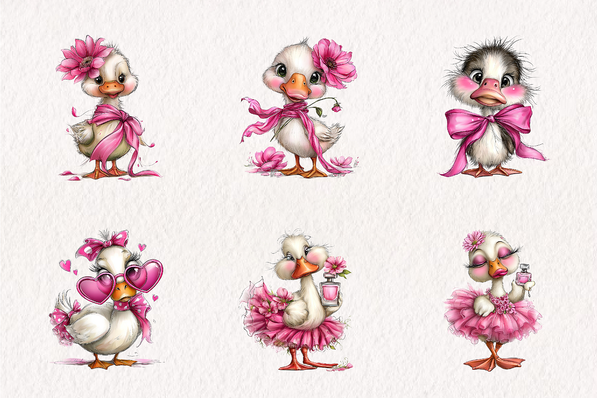 Coquette Goose Clipart PNG, an Illustration by CreationArt (Photo 4 of 7)