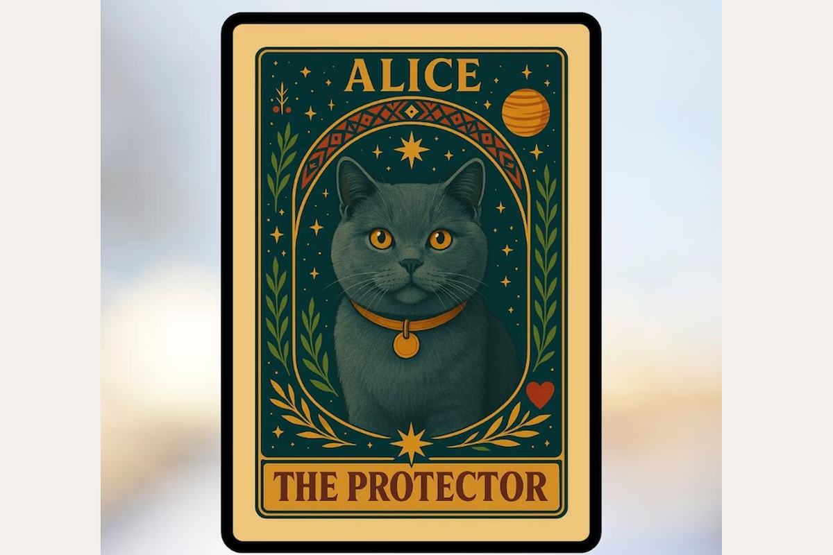 Custom Cat Tarot Card Art Print, an Animal Illustration by HubbaDigitals (Photo 5 of 6)