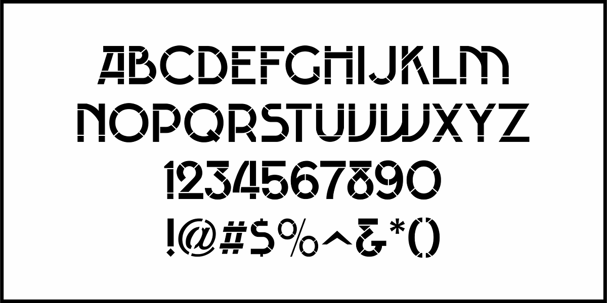 Euro Stencil JNL, a Font by Jeff Levine Fonts (Photo 3 of 5)